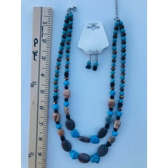 Multicolor Necklace & Earrings. 18‎ In - Picture 7 of 8